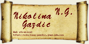 Nikolina Gazdić vizit kartica